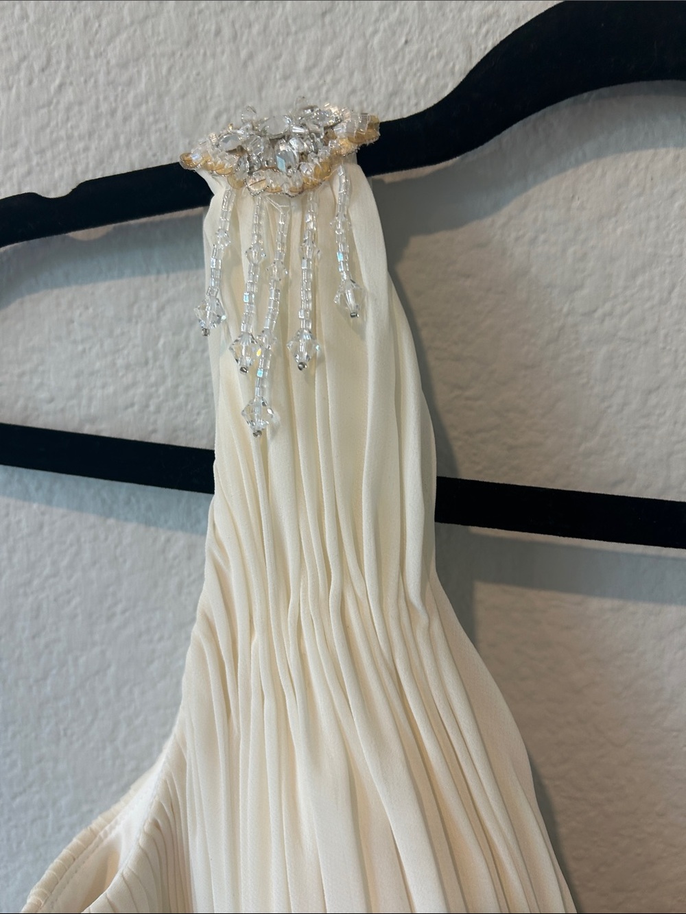 Elegant Ivory Beaded Empire-Waist Evening Dress size ten nwt retails for 1099.00 - Picture 3 of 7